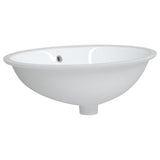 Vidaxl wastafel ovaal 56x41x20 cm keramiek wit