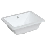 Vidaxl wastafel rechthoekig 46,5x35x18 cm keramiek wit