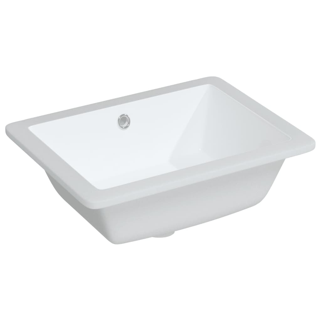 Vidaxl Washbasin rektangulær 46,5x35x18 cm keramisk hvid