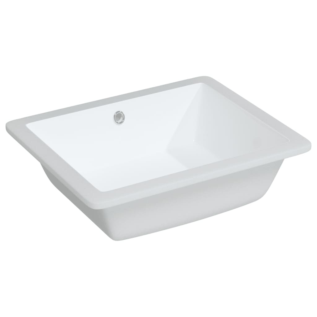 Vidaxl Washbasin rektangulær 50x40,5x18,5 cm keramisk hvit