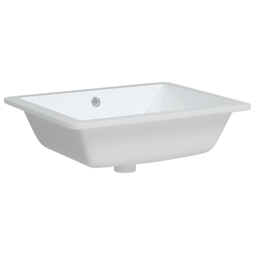 Vidaxl Washbasin rektangulær 50x40,5x18,5 cm keramisk hvit