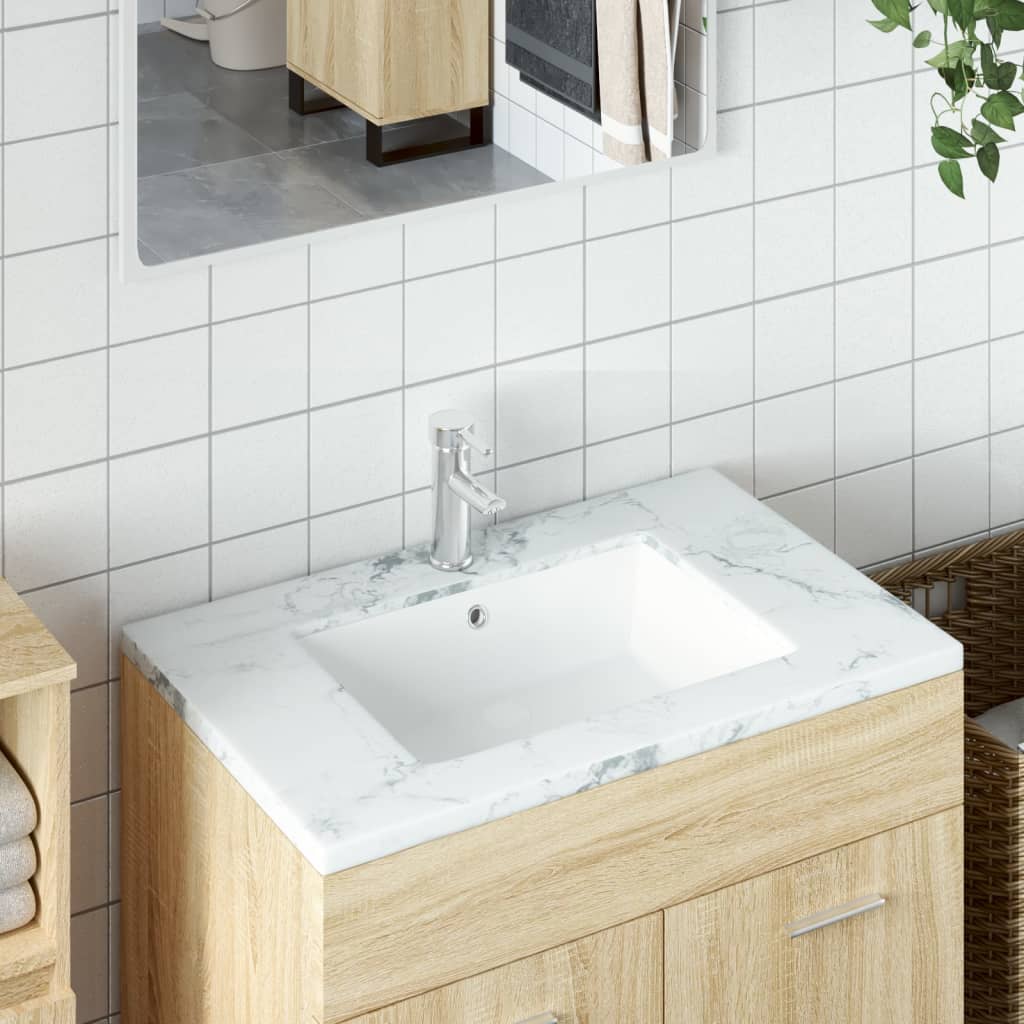 Vidaxl Washbasin Rectangular 55,5x40x18,5 cm keramická bílá