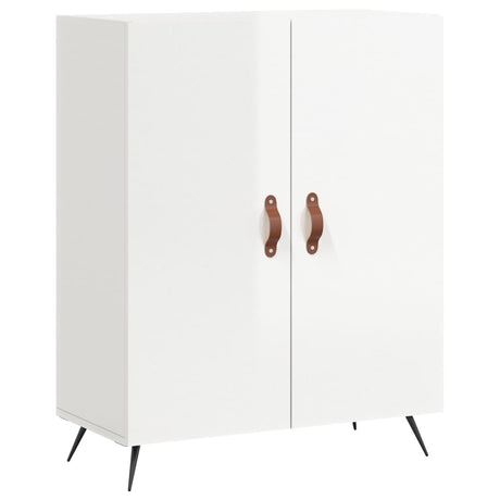 Vidaxl dressoir 69,5x34x90 cm bewerkt hout hoogglans wit