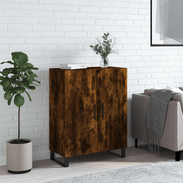 Vidaxl dressoir 69,5x34x90 cm bewerkt hout gerookt eikenkleurig