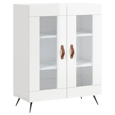 Vidaxl dressoir 69,5x34x90 cm bewerkt hout hoogglans wit