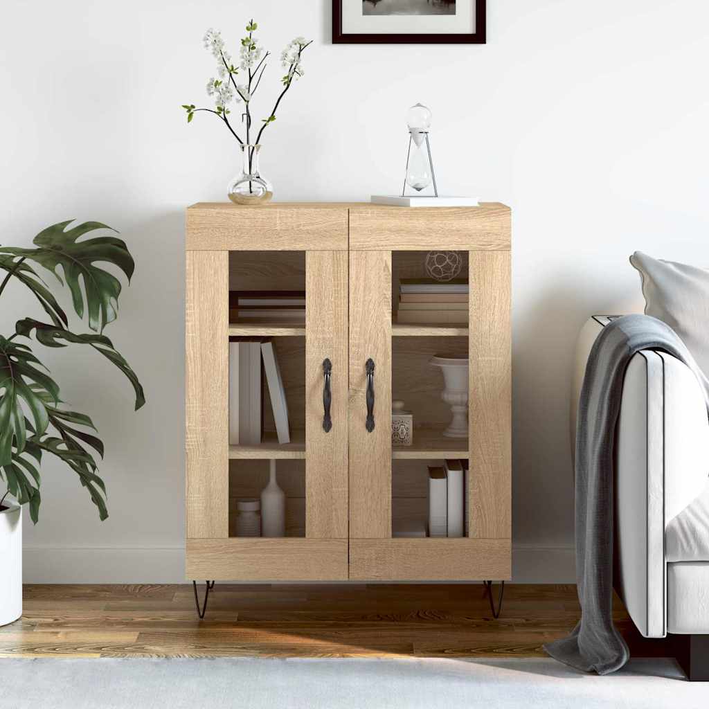 Vidaxl dressoir 69,5x34x90 cm bewerkt hout sonoma eikenkleurig