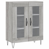Vidaxl dressoir 69,5x34x90 cm bewerkt hout grijs sonoma eikenkleurig