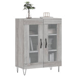 Vidaxl dressoir 69,5x34x90 cm bewerkt hout grijs sonoma eikenkleurig