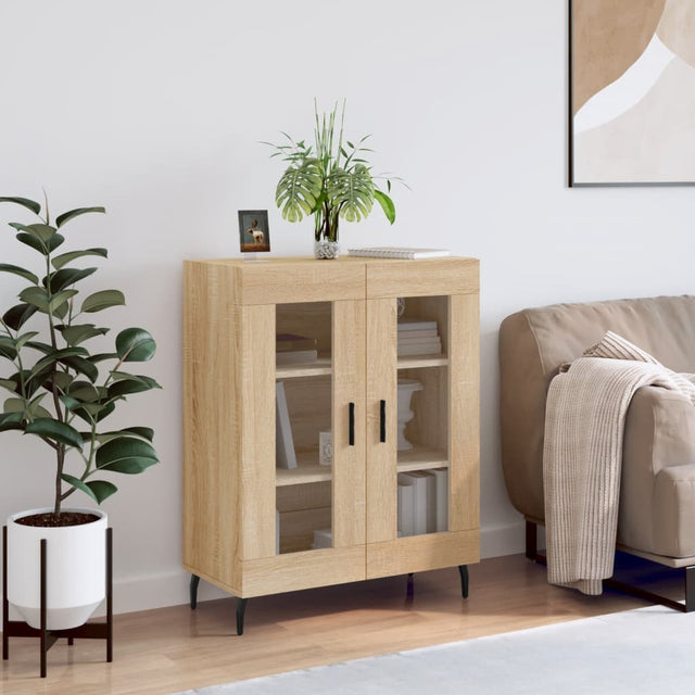 Vidaxl dressoir 69,5x34x90 cm bewerkt hout sonoma eikenkleurig