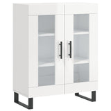 Vidaxl dressoir 69,5x34x90 cm bewerkt hout hoogglans wit