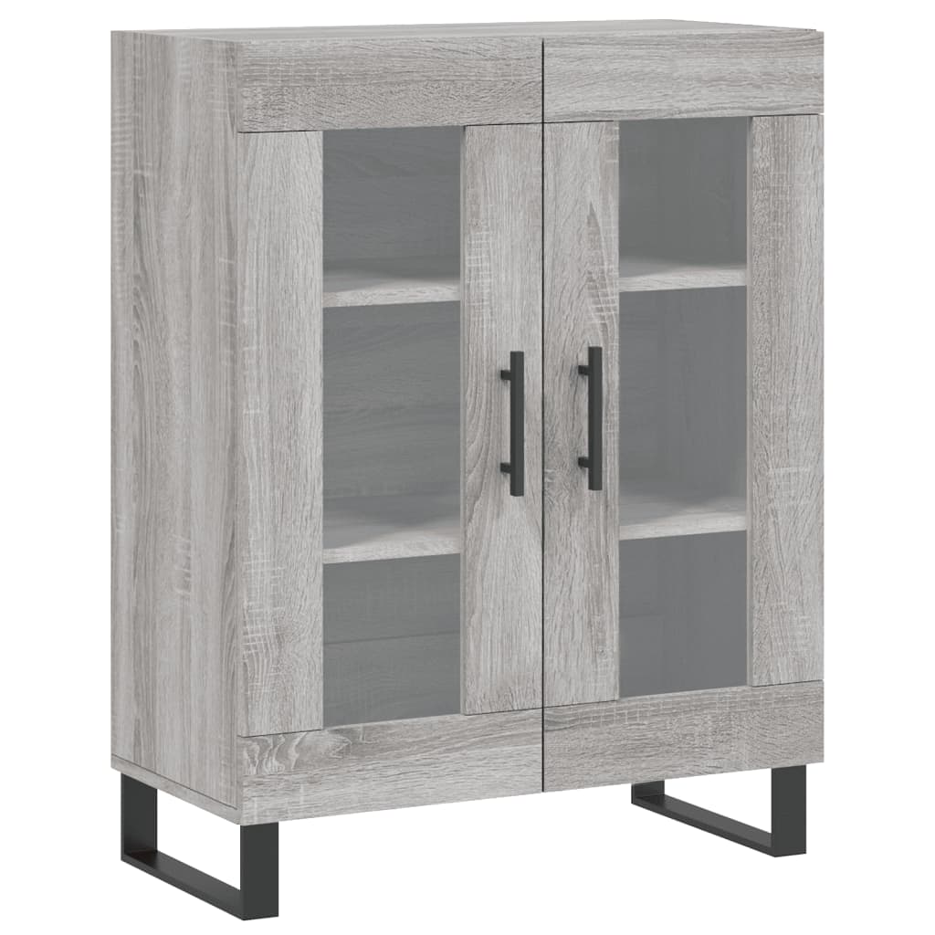 Vidaxl dressoir 69,5x34x90 cm bewerkt hout grijs sonoma eikenkleurig
