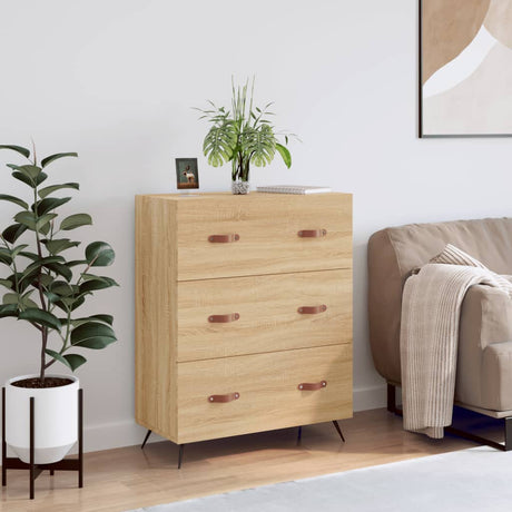 Vidaxl ladekast 69,5x34x90 cm bewerkt hout sonoma eikenkleurig