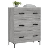 Vidaxl dressoir 69,5x34x90 cm bewerkt hout grijs sonoma eikenkleurig