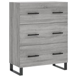 Vidaxl dressoir 69,5x34x90 cm bewerkt hout grijs sonoma eikenkleurig