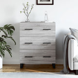 Vidaxl dressoir 69,5x34x90 cm bewerkt hout grijs sonoma eikenkleurig
