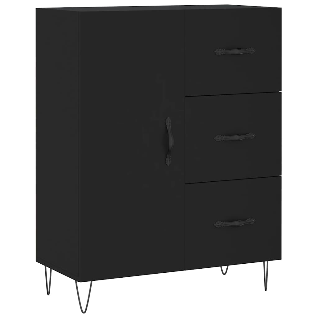 Vidaxl dressoir 69,5x34x90 cm bewerkt hout zwart