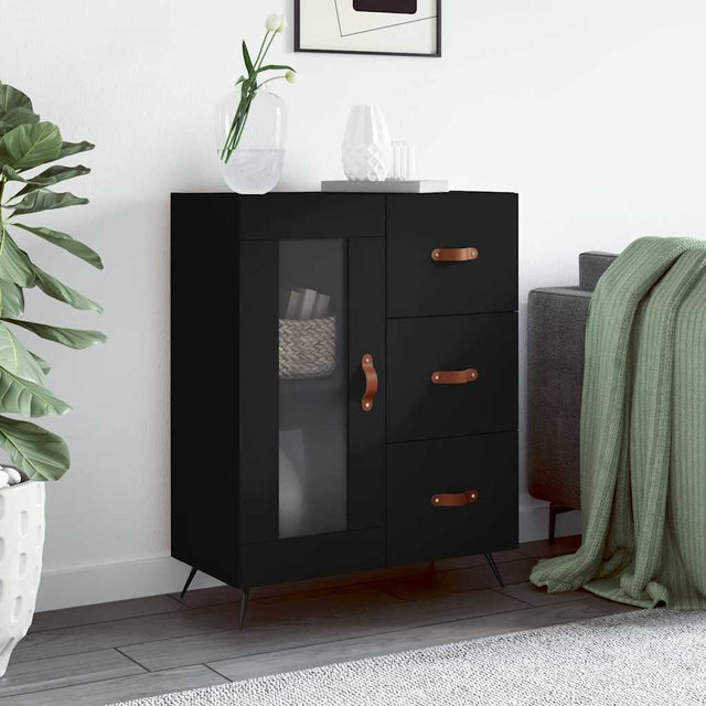 Vidaxl dressoir 69,5x34x90 cm bewerkt hout zwart