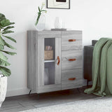 Vidaxl dressoir 69,5x34x90 cm bewerkt hout grijs sonoma eikenkleurig