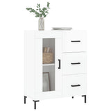 Vidaxl dressoir 69,5x34x90 cm bewerkt hout hoogglans wit