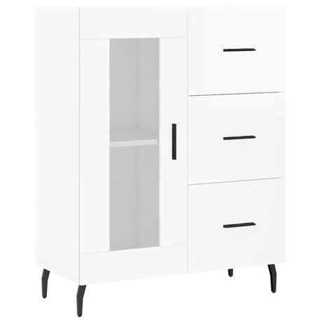 Vidaxl dressoir 69,5x34x90 cm bewerkt hout hoogglans wit