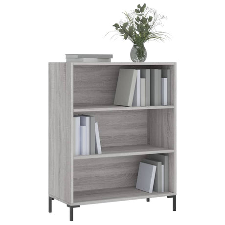 Vidaxl boekenkast 69,5x32,5x90 cm bewerkt hout grijs sonoma eikenkleur