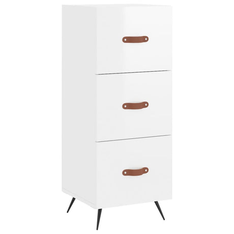 Vidaxl dressoir 34,5x34x90 cm bewerkt hout hoogglans wit