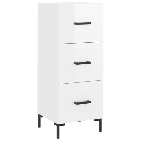 Vidaxl dressoir 34,5x34x90 cm bewerkt hout hoogglans wit