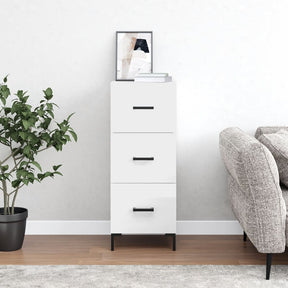Vidaxl dressoir 34,5x34x90 cm bewerkt hout hoogglans wit