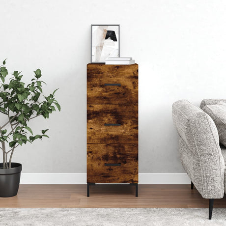 Vidaxl dressoir 34,5x34x90 cm bewerkt hout gerookt eiken