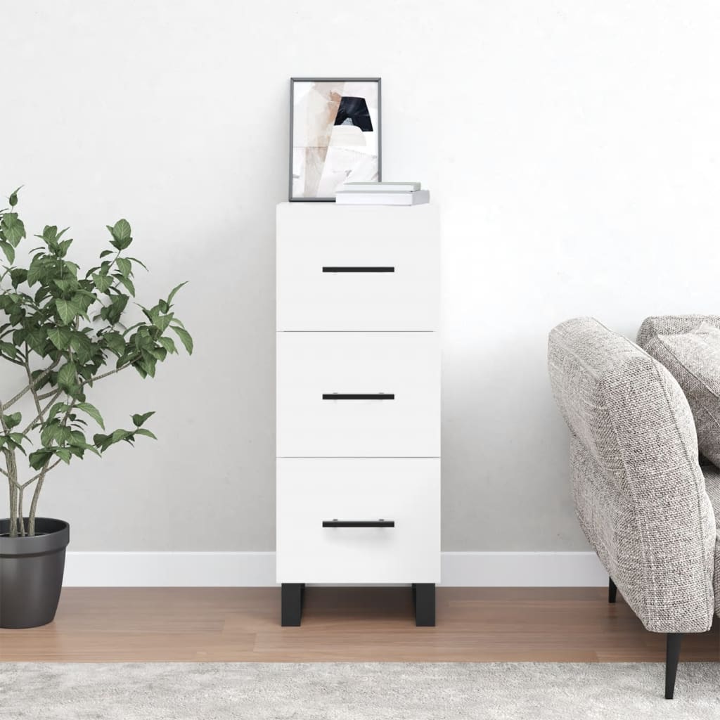 Vidaxl dressoir 34,5x34x90 cm bewerkt hout wit