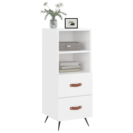 Vidaxl dressoir 34,5x34x90 cm bewerkt hout hoogglans wit