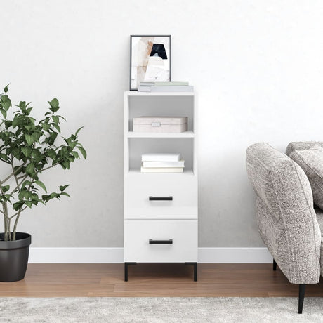 Vidaxl dressoir 34,5x34x90 cm bewerkt hout hoogglans wit