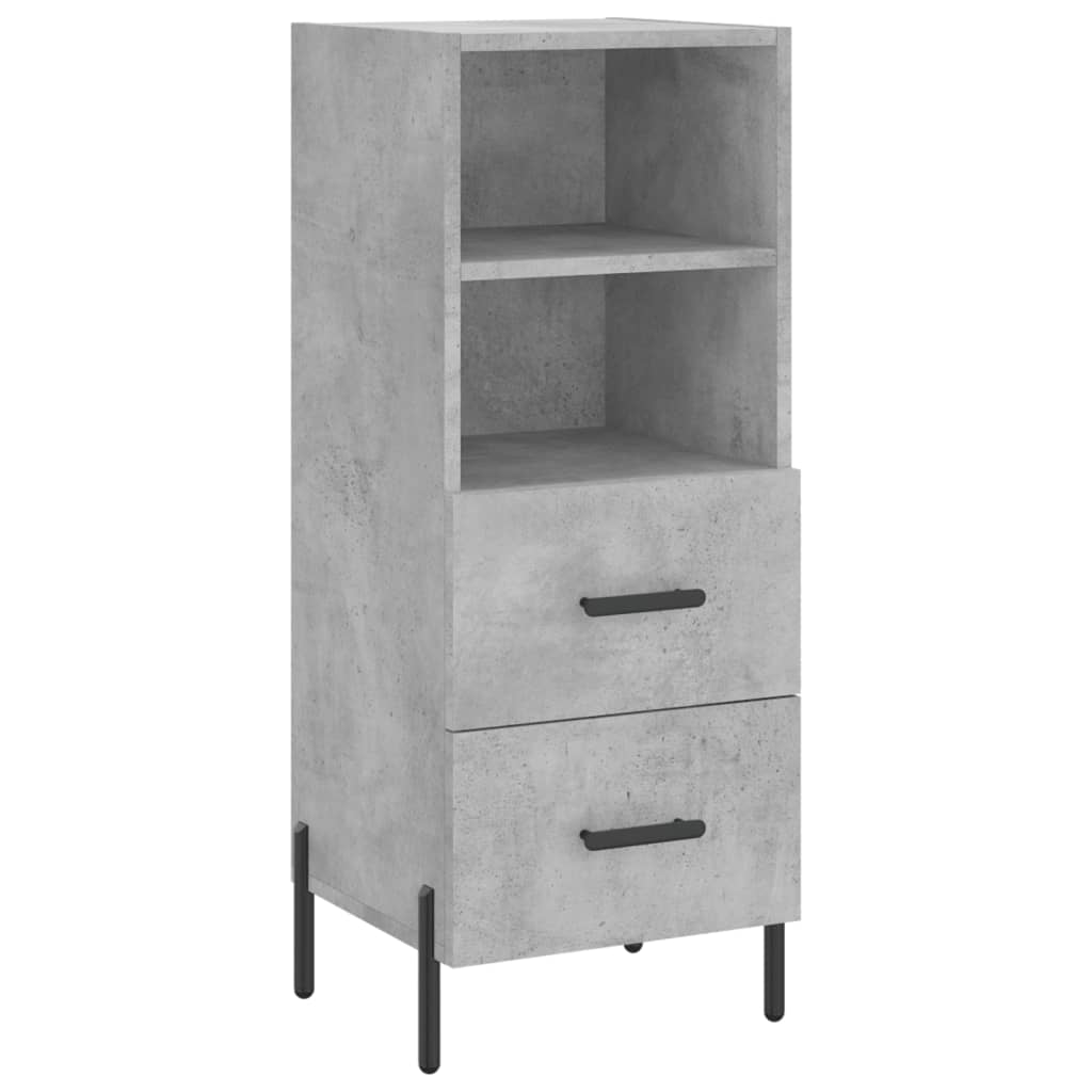 Vidaxl dressoir 34,5x34x90 cm bewerkt hout betongrijs