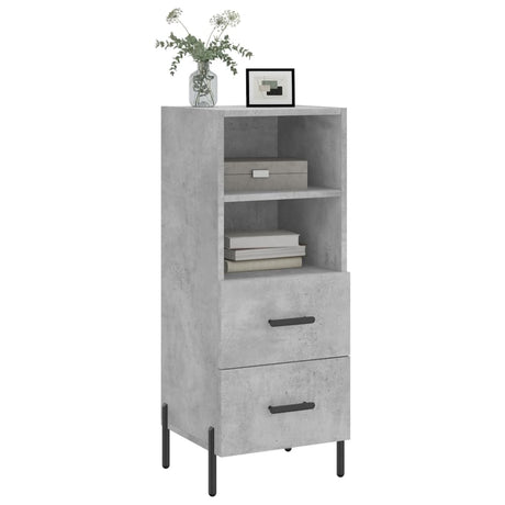 Vidaxl dressoir 34,5x34x90 cm bewerkt hout betongrijs