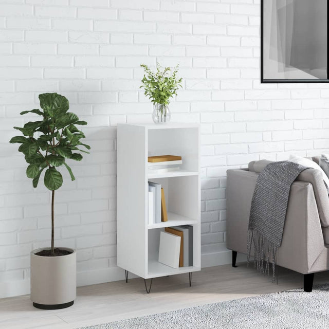 Vidaxl dressoir 34,5x32,5x90 cm bewerkt hout hoogglans wit