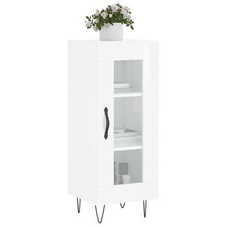 Vidaxl dressoir 34,5x34x90 cm bewerkt hout hoogglans wit