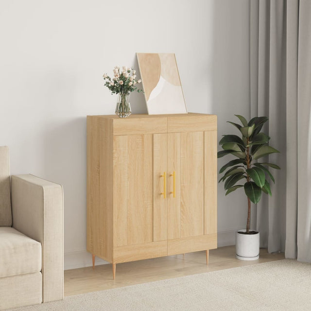 Vidaxl dressoir 69,5x34x90 cm bewerkt hout sonoma eikenkleurig