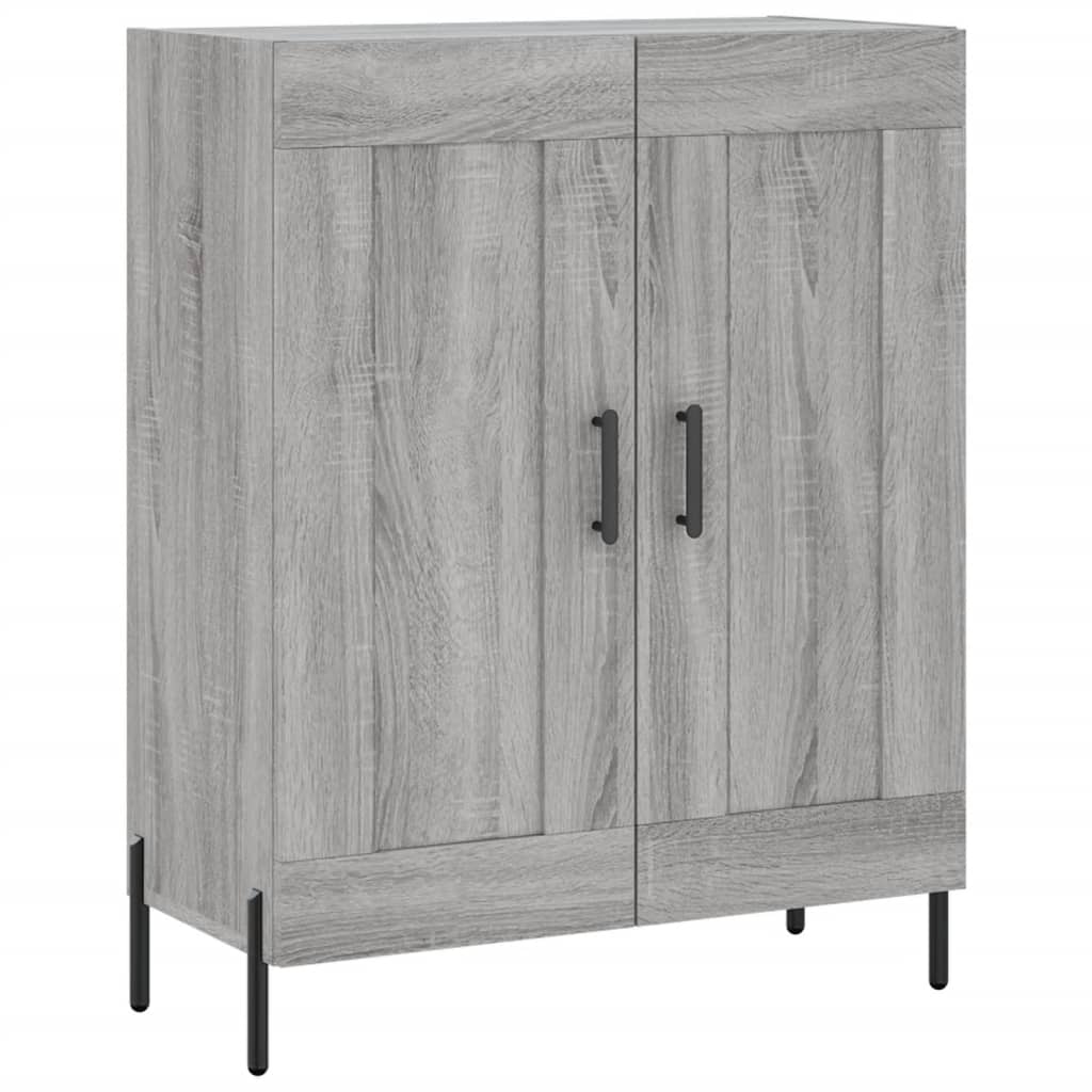 Vidaxl dressoir 69,5x34x90 cm bewerkt hout grijs sonoma eikenkleurig