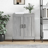 Vidaxl dressoir 69,5x34x90 cm bewerkt hout grijs sonoma eikenkleurig