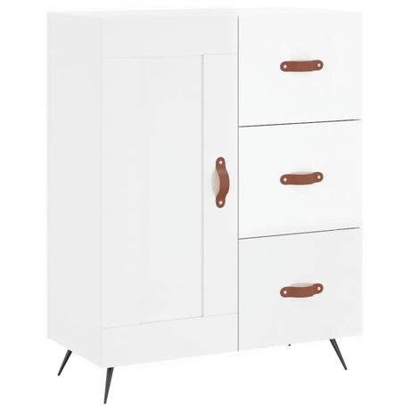 Vidaxl dressoir 69,5x34x90 cm bewerkt hout hoogglans wit