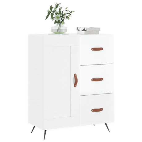 Vidaxl dressoir 69,5x34x90 cm bewerkt hout hoogglans wit