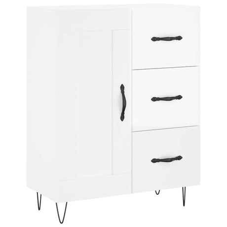 Vidaxl dressoir 69,5x34x90 cm bewerkt hout hoogglans wit