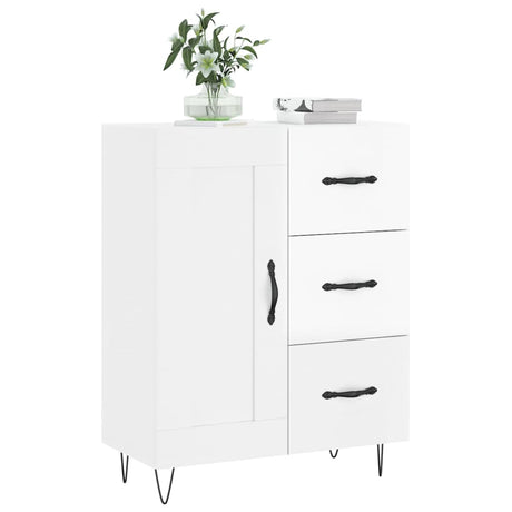 Vidaxl dressoir 69,5x34x90 cm bewerkt hout hoogglans wit