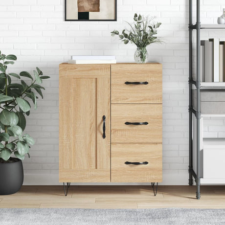 Vidaxl dressoir 69,5x34x90 cm bewerkt hout sonoma eikenkleurig