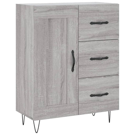 Vidaxl dressoir 69,5x34x90 cm bewerkt hout grijs sonoma eikenkleurig