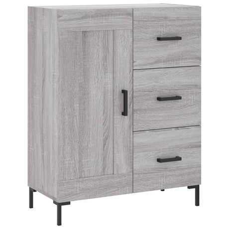 Vidaxl dressoir 69,5x34x90 cm bewerkt hout grijs sonoma eikenkleurig