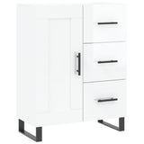 Vidaxl dressoir 69,5x34x90 cm bewerkt hout hoogglans wit