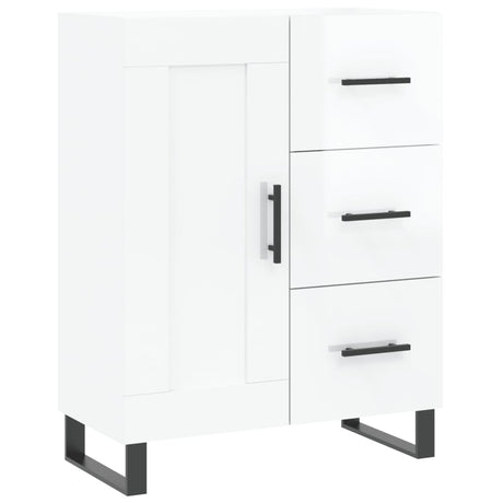 Vidaxl dressoir 69,5x34x90 cm bewerkt hout hoogglans wit