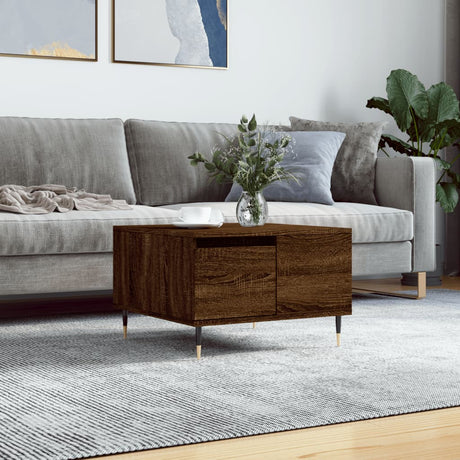 Vidaxl salontafel 55x55x36,5 cm bewerkt hout bruin eikenkleur