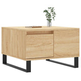 Vidaxl salontafel 55x55x36,5 cm bewerkt hout sonoma eikenkleurig